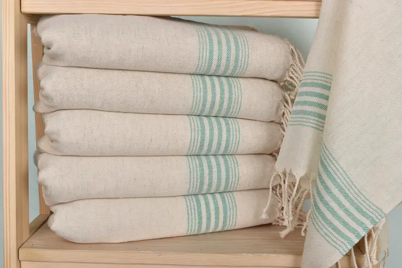 Wedding Gift Kitchen Towel, Custom Gift, Monogram Kitchen Towel, 36x18 Linen Striped Towel, Personalized Hand Towel, Turkish Towel Hand Towel - 2