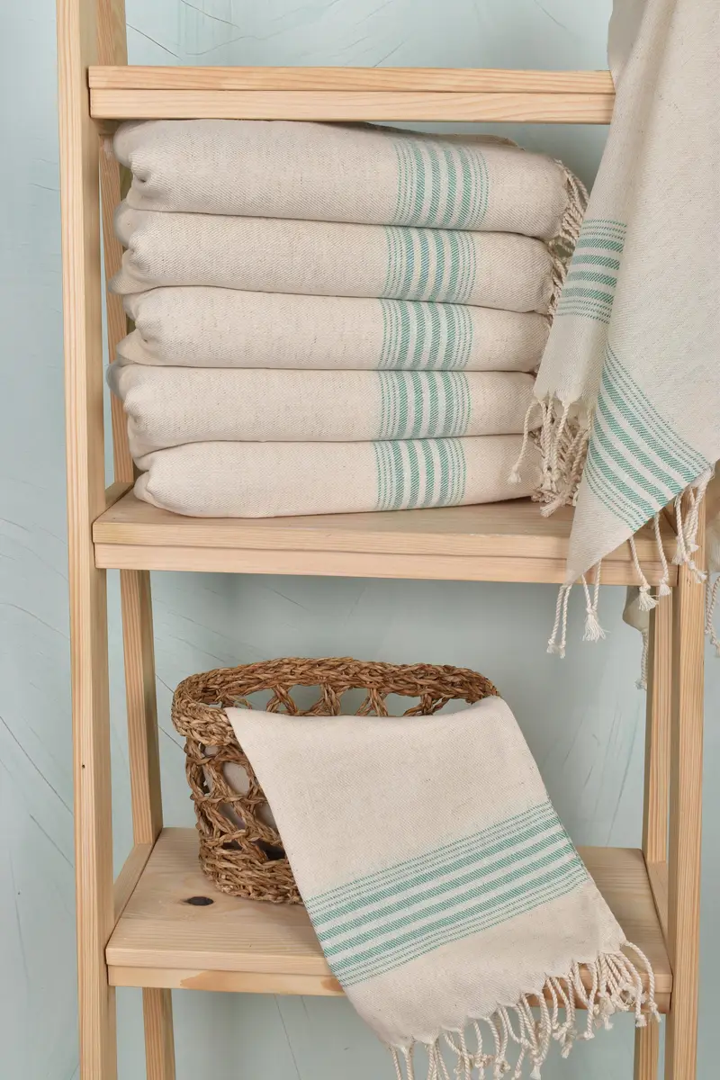 Wedding Gift Kitchen Towel, Custom Gift, Monogram Kitchen Towel, 36x18 Linen Striped Towel, Personalized Hand Towel, Turkish Towel Hand Towel - 3
