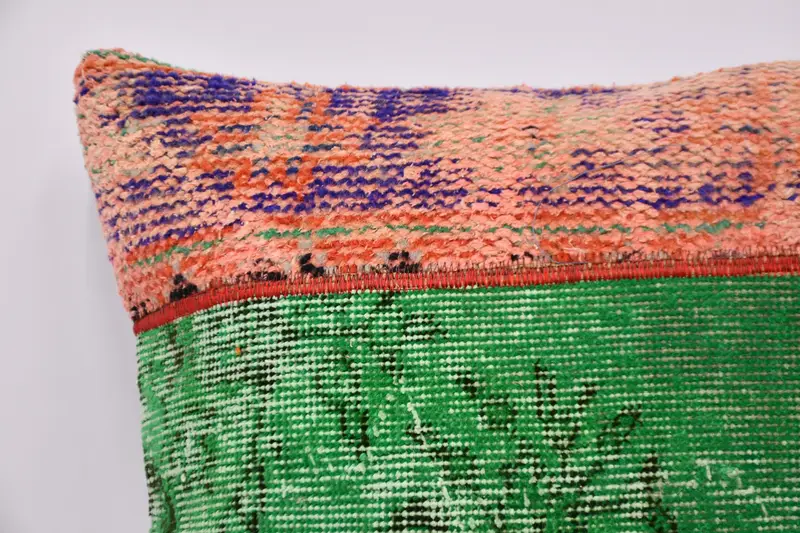 Vintage Kilim Pillow, Throw Kilim Pillow, Boho Pillow Sham Cover, 24x24 Green Pillow Case, Pillow Case, Ethnic Pillow Cover Pillow Case - 2