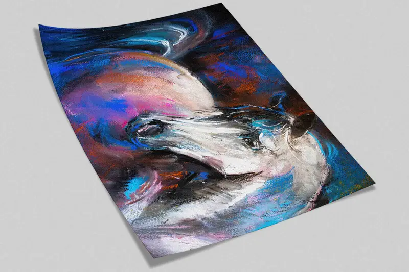 Removable Wall Paper, Animal Wallpaper, White Horse Painting, 3D Wall Mural, Peel and Stick Wallpaper, Horse Wall Decor, Farmhouse Wallpaper - 9