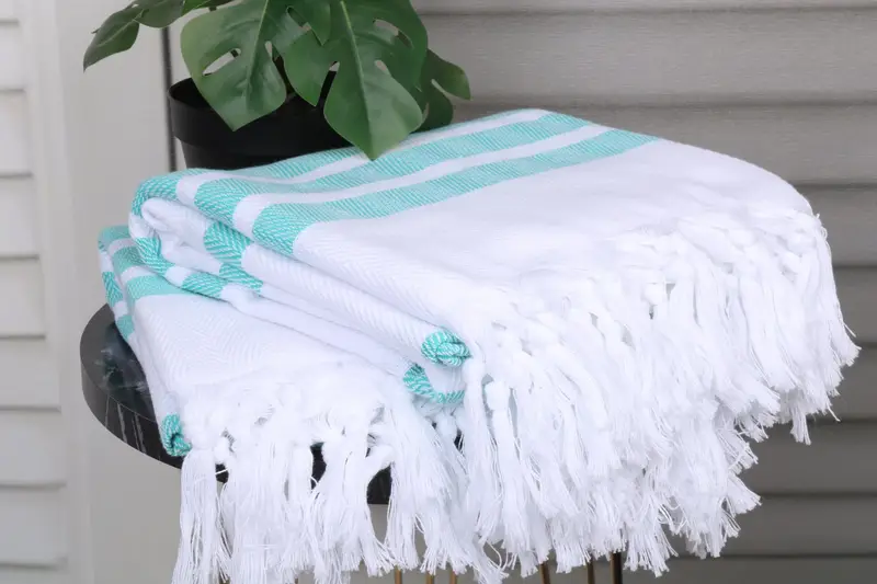 Lightweight towel, 70x40 Cotton Herringbone Towel, Home Decor Gifts, Large Turkish Towel, Bachelor Party Favors, Custom Wedding Gift From Bridesmaid - 3