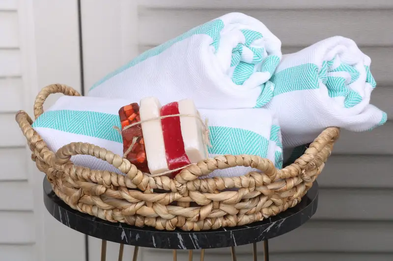 Lightweight towel, 70x40 Cotton Herringbone Towel, Home Decor Gifts, Large Turkish Towel, Bachelor Party Favors, Custom Wedding Gift From Bridesmaid - 4