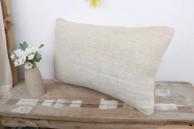 12x20 White Cushion Case, Pillow Case, Vintage Pillow, Oriental Cushion Cover, Pillow for Sofa, Antique Pillows, Ethnic Throw Pillow Case - 4