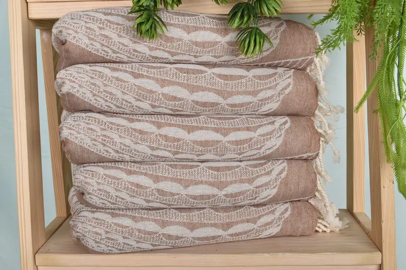 Monogrammed Hand Towel, Personalized Hand Towel, Valentines Day Gift For Him, Spa Towel, Turkish Towel Hand Towel, 36x18 Cotton Striped Design Towel - 2