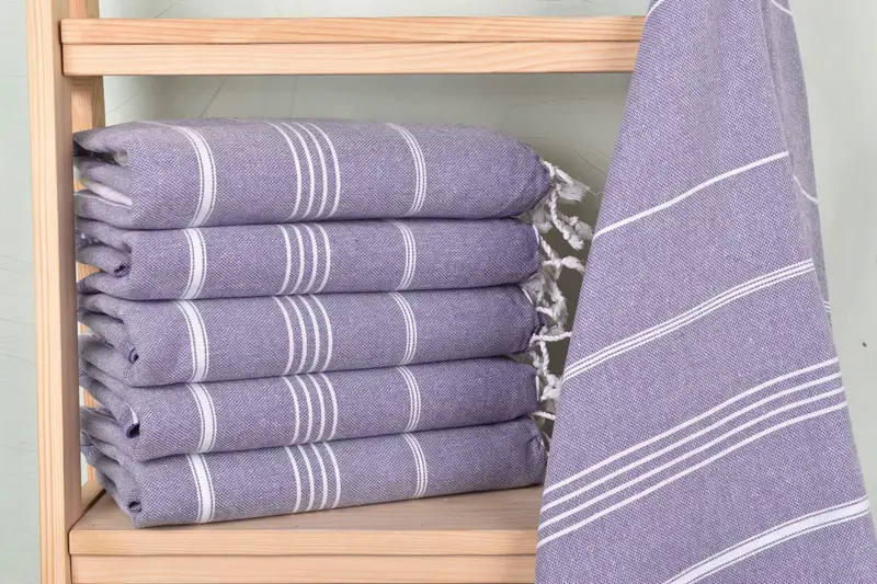 Custom Wedding Gift, Summer Gift, Christmas Gift, Organic towel, Scarf Towel, Gym Towel, Turkish Beach Towel Bulk, 70x40 Cotton Striped Towel - 2