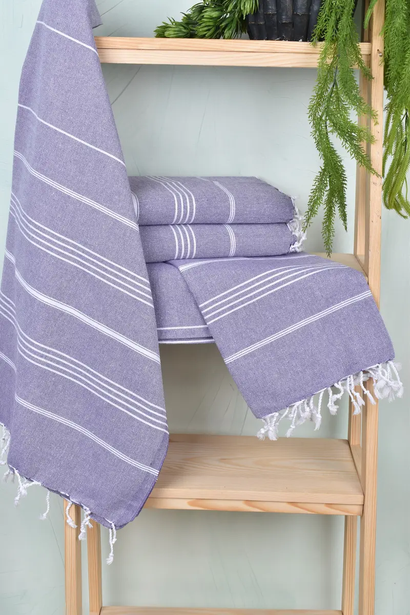 Custom Wedding Gift, Summer Gift, Christmas Gift, Organic towel, Scarf Towel, Gym Towel, Turkish Beach Towel Bulk, 70x40 Cotton Striped Towel - 6
