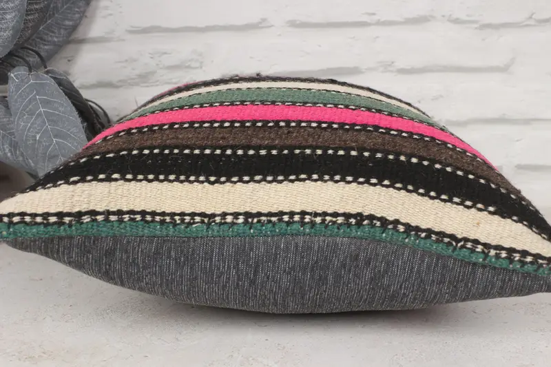 Pillow Sham, Wholesale Cushion Case, Home Decor Pillow, Interior Designer Pillow, 14x14 Pink Cushion Cover, Vintage Kilim Throw Pillow - 5