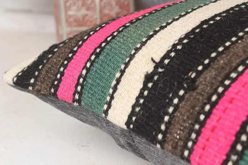 Pillow Sham, Wholesale Cushion Case, Home Decor Pillow, Interior Designer Pillow, 14x14 Pink Cushion Cover, Vintage Kilim Throw Pillow - 7