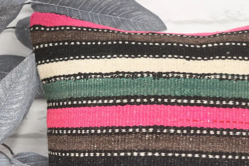 Pillow Sham, Wholesale Cushion Case, Home Decor Pillow, Interior Designer Pillow, 14x14 Pink Cushion Cover, Vintage Kilim Throw Pillow - 2