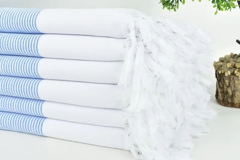 Bridesmaid Gift, Best Beach Towel, Unique Gift, Sand-resistant Turkish towel for the beach, Spa Towel, 70x40 Cotton Striped Towel, Lightweight towel - 3