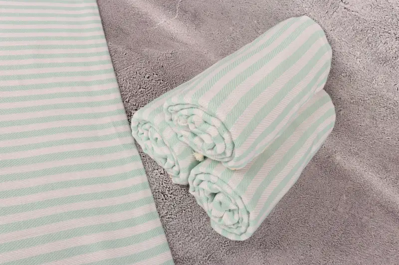Birthday Gift, Personalized Gift, Bath towel, Cancun Bachelorette Party Gift Ideas, 70x40 Cotton Striped Towel, Bachelorette Party Favors - 8