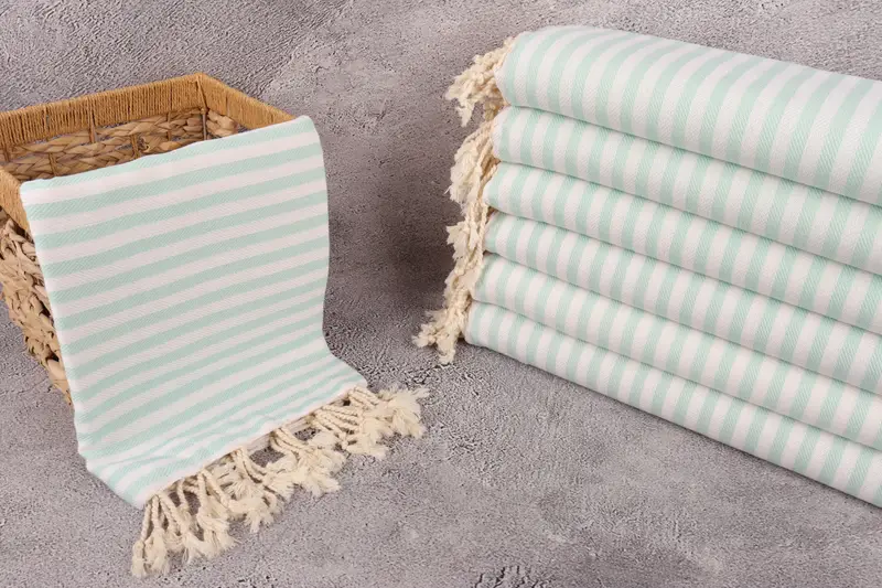 Birthday Gift, Personalized Gift, Bath towel, Cancun Bachelorette Party Gift Ideas, 70x40 Cotton Striped Towel, Bachelorette Party Favors - 3