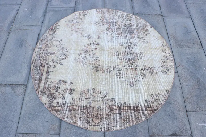 Alfombra beige con estampado abstracto marrón, 1,1x1,9m, Modern Chic