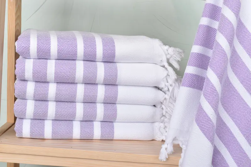 Gift For Mom, Embroidered Towel, Sand-free peshtemal towel for the beach, Gift For Her, Personalized Beach Towel, 70x40 Cotton Herringbone Towel - 1
