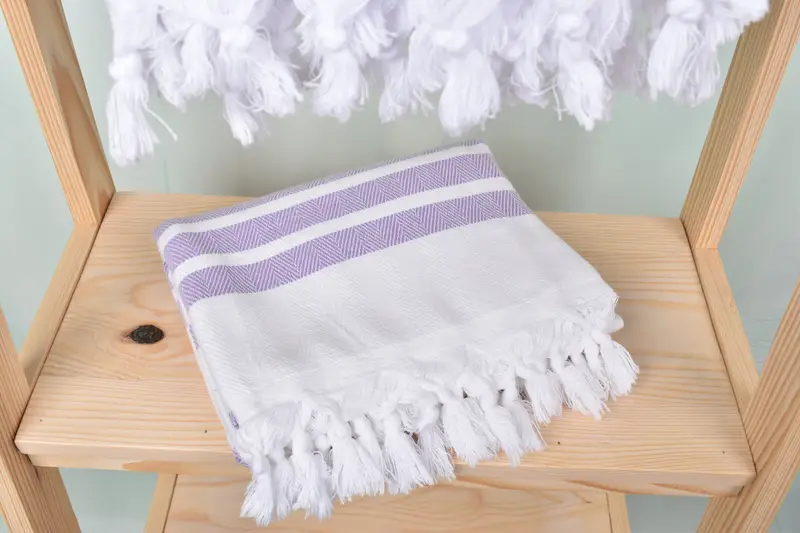 Gift For Mom, Embroidered Towel, Sand-free peshtemal towel for the beach, Gift For Her, Personalized Beach Towel, 70x40 Cotton Herringbone Towel - 5