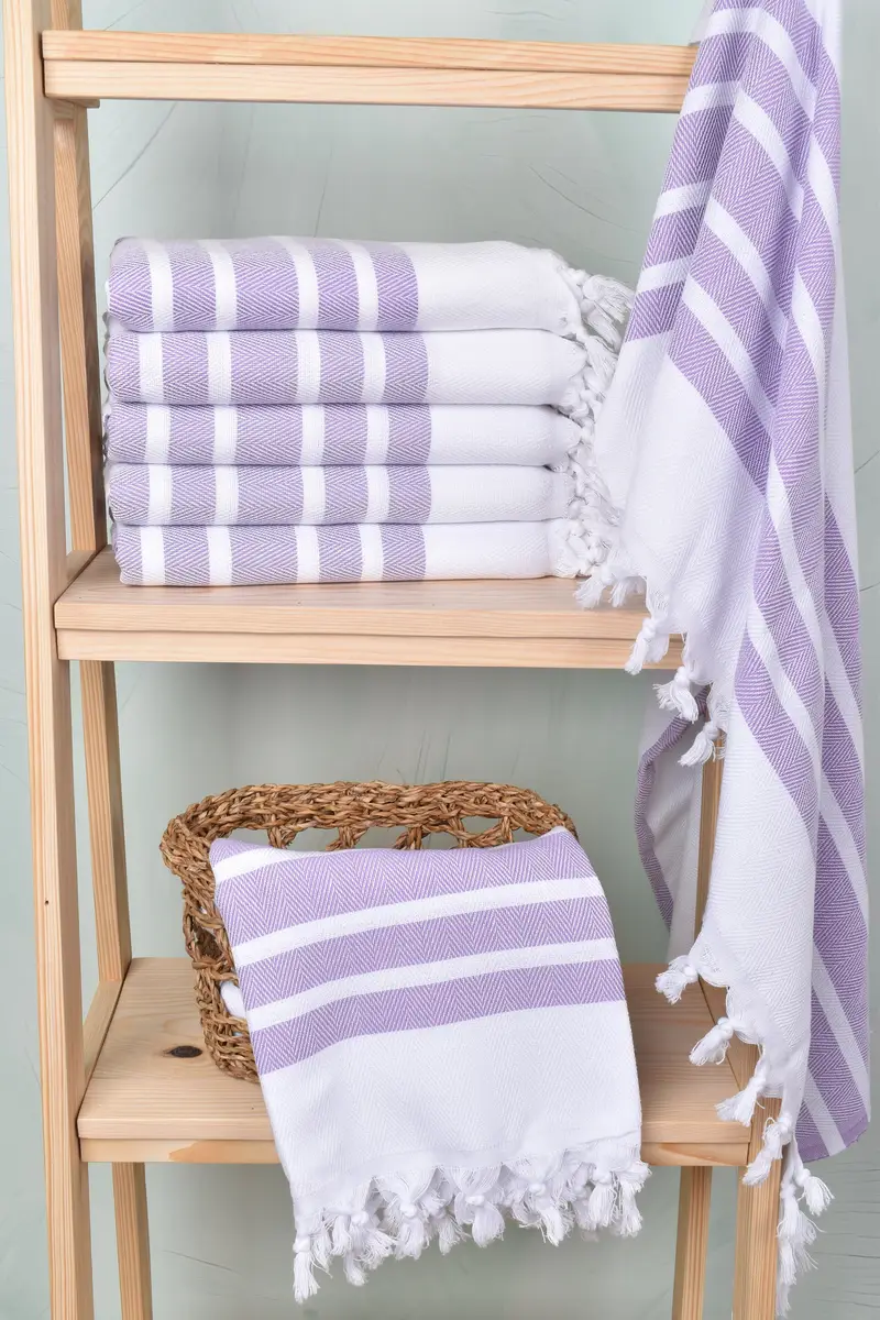 Gift For Mom, Embroidered Towel, Sand-free peshtemal towel for the beach, Gift For Her, Personalized Beach Towel, 70x40 Cotton Herringbone Towel - 3