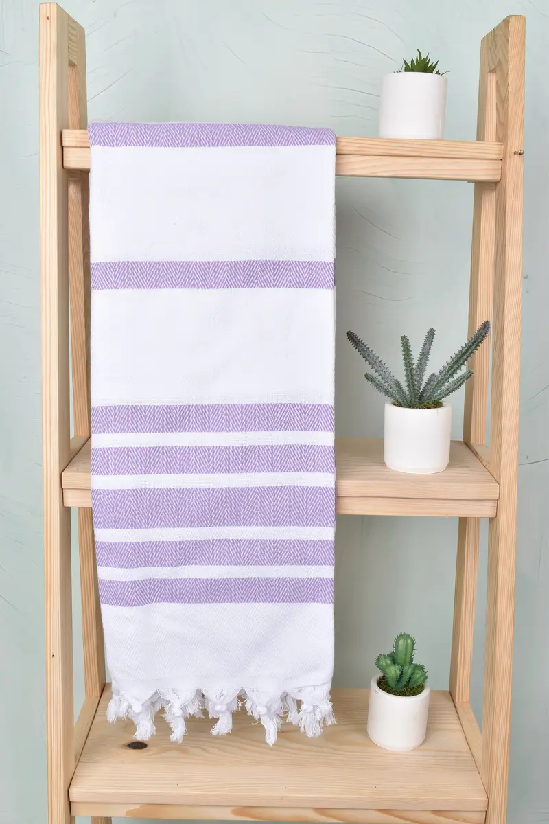 Gift For Mom, Embroidered Towel, Sand-free peshtemal towel for the beach, Gift For Her, Personalized Beach Towel, 70x40 Cotton Herringbone Towel - 8