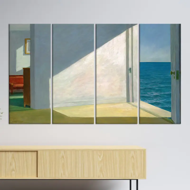 ミニマリストの超現実的なキャンバス: トレンディなエドワード ホッパーにインスピレーションを得たプリント