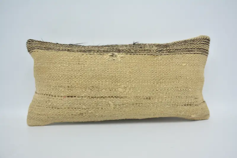 Bright Cushion Case, 12x24 Beige Cushion Cover, Cushion, Interior Designer Pillow, Throw Kilim Pillow, Kilim Pillow Cover - 1