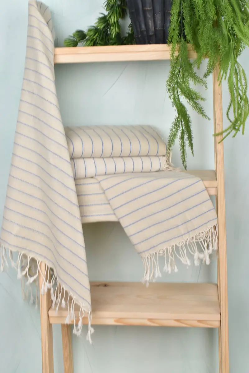 Monogram Turkish Towel, Bachelorette Favor, Turkish hand towel, 64x38 Linen Striped Towel, Turkish Bath Towel Set, Turkish Towel Beach, Guest Towel - 6