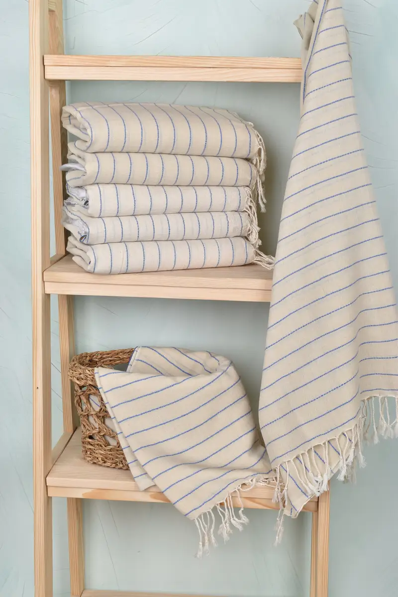 Monogram Turkish Towel, Bachelorette Favor, Turkish hand towel, 64x38 Linen Striped Towel, Turkish Bath Towel Set, Turkish Towel Beach, Guest Towel - 3