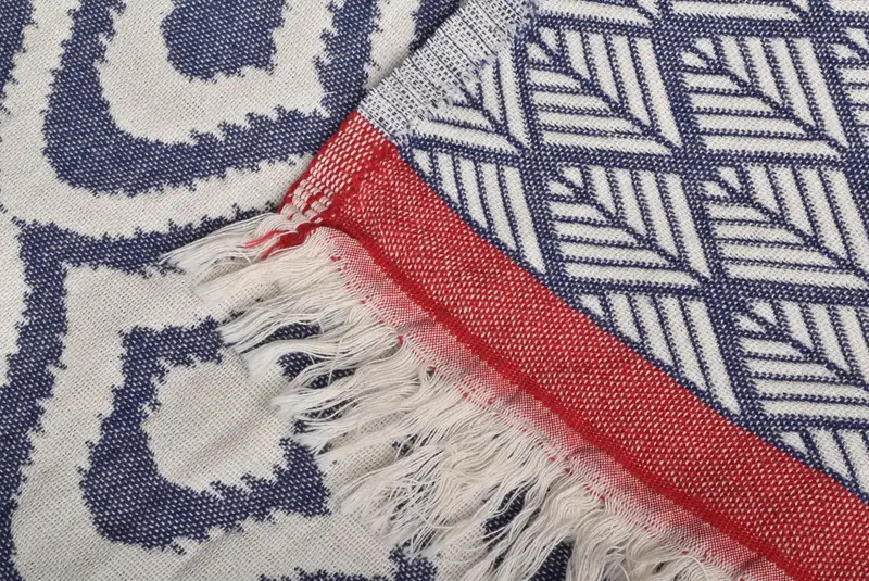 Boho Throw Blankets, Family Gift Basket, Throw Blanket, Wedding Hand Made Gift, Bridal Party Gifts, Bridal Shower Gift, 68x50 Cotton Diamond Towel - 8