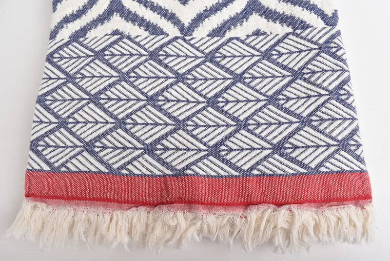 Boho Throw Blankets, Family Gift Basket, Throw Blanket, Wedding Hand Made Gift, Bridal Party Gifts, Bridal Shower Gift, 68x50 Cotton Diamond Towel - 4