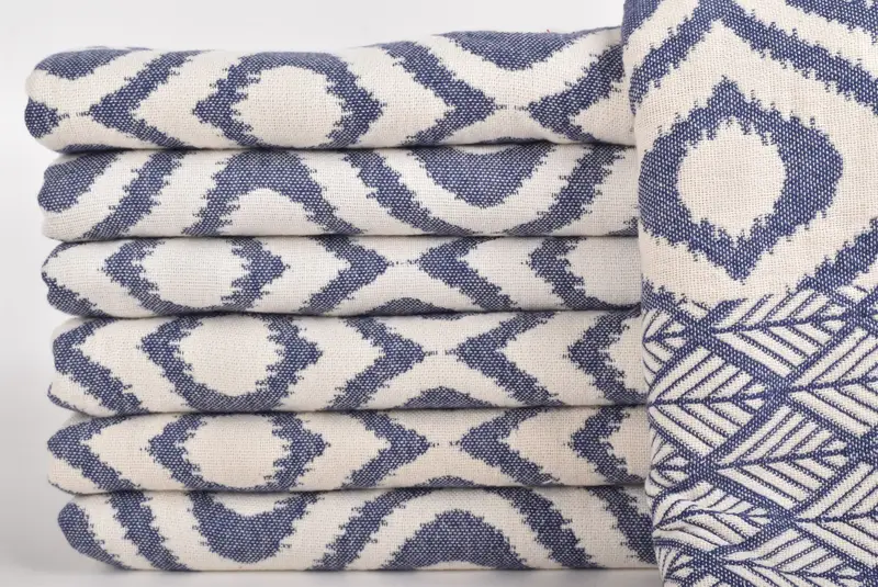 Boho Throw Blankets, Family Gift Basket, Throw Blanket, Wedding Hand Made Gift, Bridal Party Gifts, Bridal Shower Gift, 68x50 Cotton Diamond Towel - 2