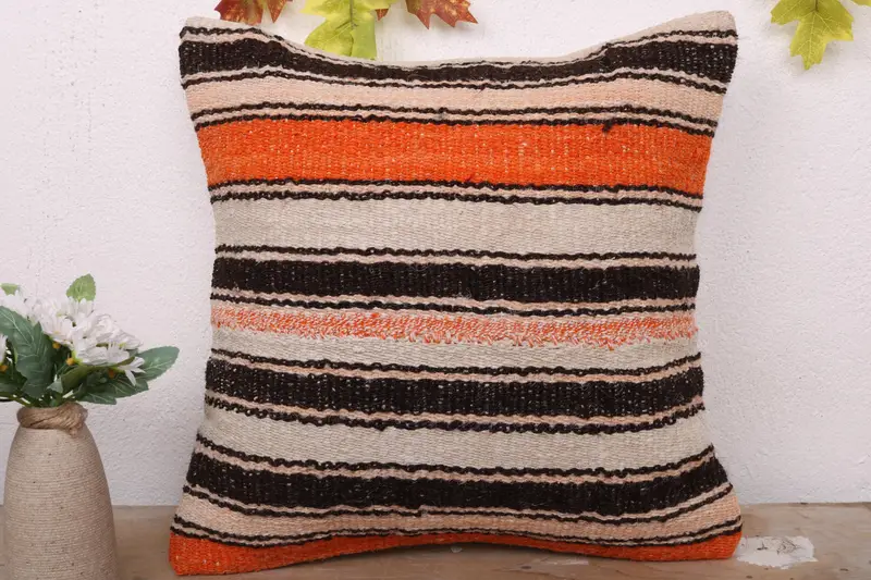 16x16 White Pillow Cover, Boho Pillow, Living Room Throw Pillow Case, Bohemian Cushion Pillow Case, Pillow for Sofa, Home Decor Pillow, Cushion - 2