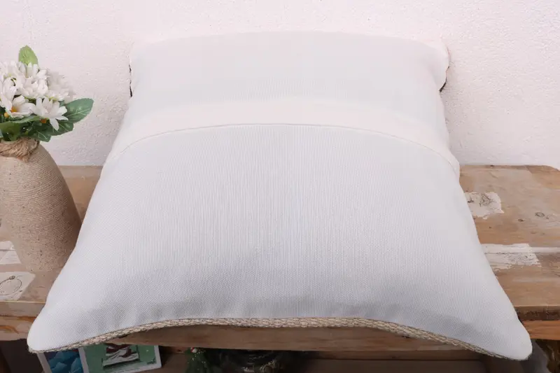 16x16 White Pillow Cover, Boho Pillow, Living Room Throw Pillow Case, Bohemian Cushion Pillow Case, Pillow for Sofa, Home Decor Pillow, Cushion - 7