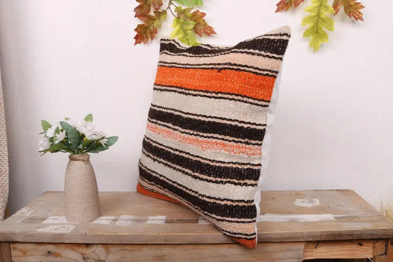 16x16 White Pillow Cover, Boho Pillow, Living Room Throw Pillow Case, Bohemian Cushion Pillow Case, Pillow for Sofa, Home Decor Pillow, Cushion - 4