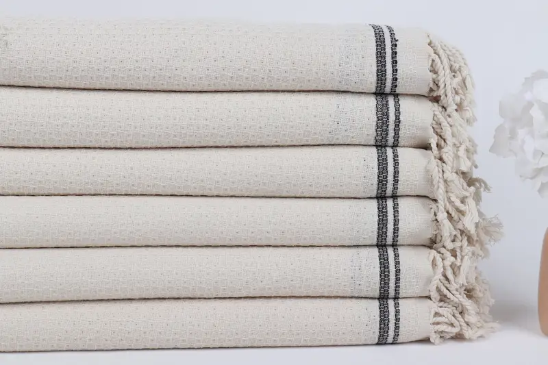 Scarf Towel, Bachelorette Party Decorations, 68x36 Cotton Striped Towel, Absorbent Turkish towel, Valentines Gift, Family Gift Basket, Bath towel - 3