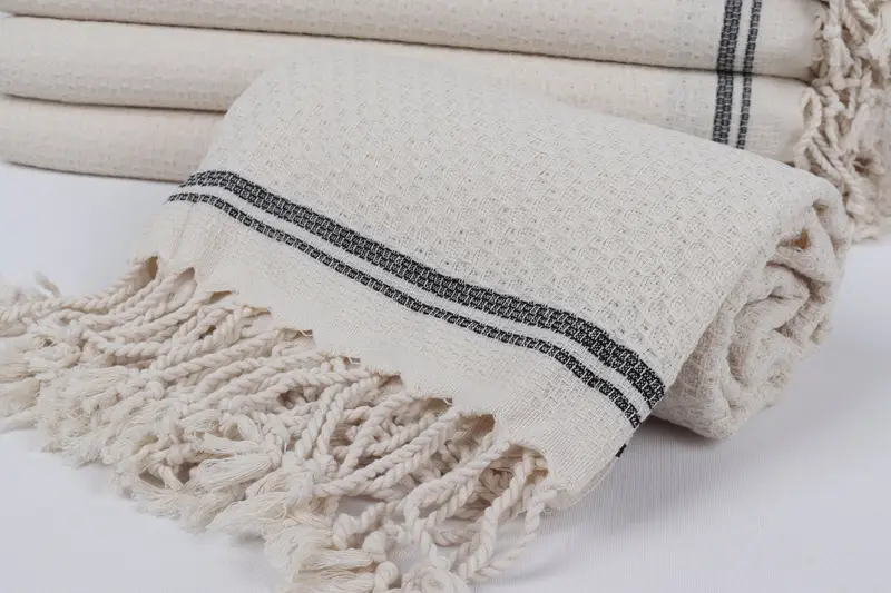 Scarf Towel, Bachelorette Party Decorations, 68x36 Cotton Striped Towel, Absorbent Turkish towel, Valentines Gift, Family Gift Basket, Bath towel - 4