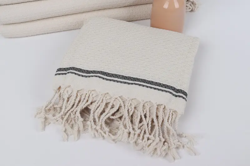 Scarf Towel, Bachelorette Party Decorations, 68x36 Cotton Striped Towel, Absorbent Turkish towel, Valentines Gift, Family Gift Basket, Bath towel - 5