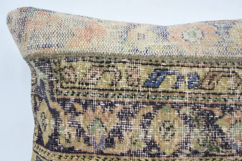 Kilim Cushion Sham, Vintage Pillow, Pillow for Couch, Pillow Case, Knitted Pillow, 20x28 Beige Cushion, Boho Chic Pillow Case - 2