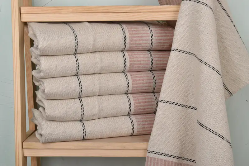 Customized Towels, Turkish Tea Towel, Personalized Gifts, 40x20 Linen Striped Towel, Gift For Him, Monogram Towels, Monogram Kitchen Towel - 2