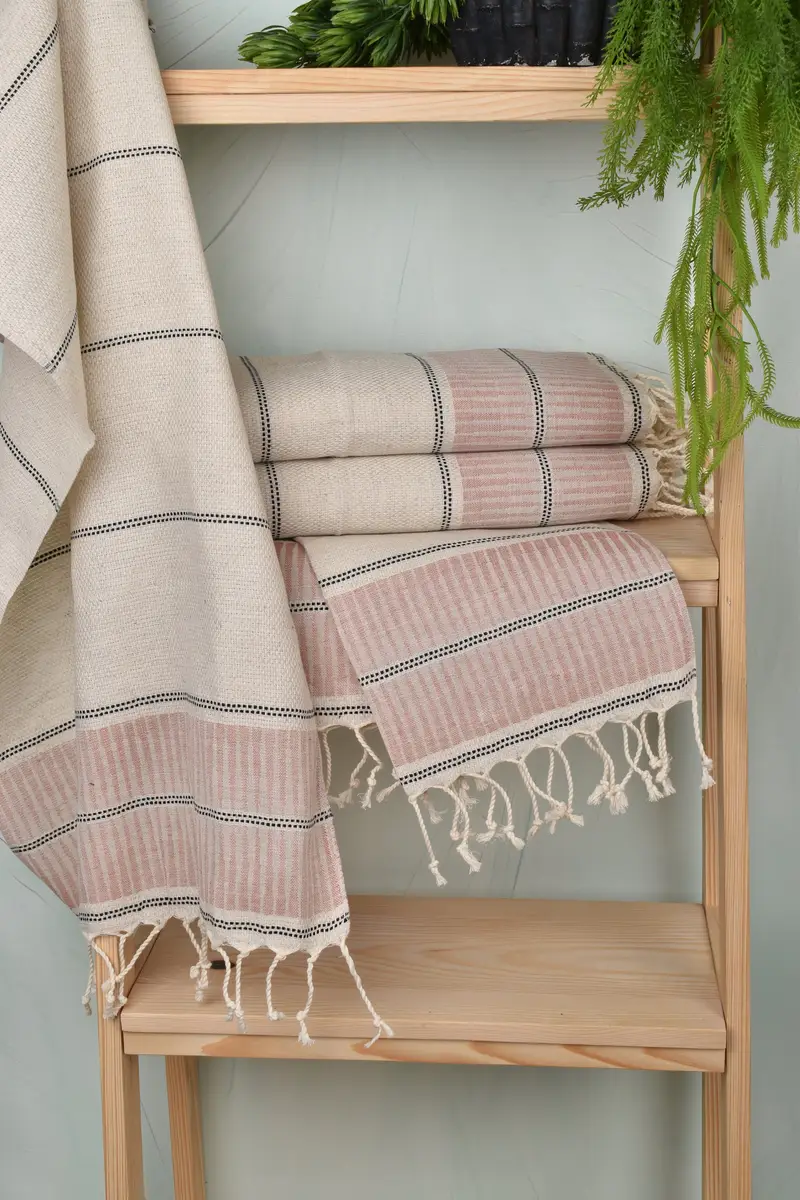 Customized Towels, Turkish Tea Towel, Personalized Gifts, 40x20 Linen Striped Towel, Gift For Him, Monogram Towels, Monogram Kitchen Towel - 6