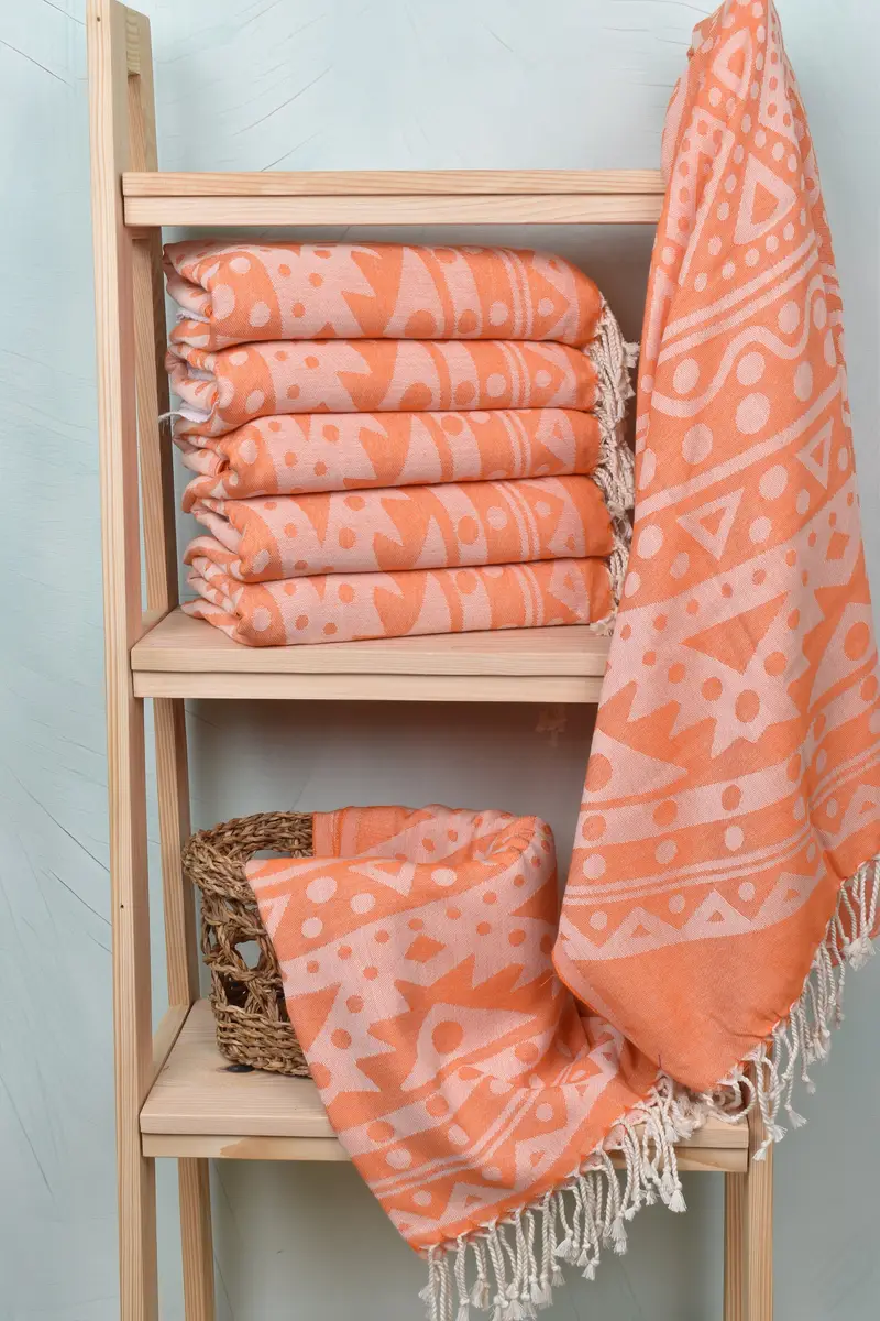Gift For Her, Family Gift, Yoga Towel, Peshtemal beach towel with unique design, Monogram Beach Towel, 70x40 Cotton Round Pattern Towel, Custom Gift - 4