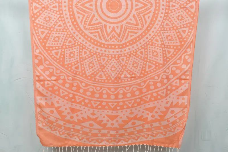 Gift For Her, Family Gift, Yoga Towel, Peshtemal beach towel with unique design, Monogram Beach Towel, 70x40 Cotton Round Pattern Towel, Custom Gift - 1
