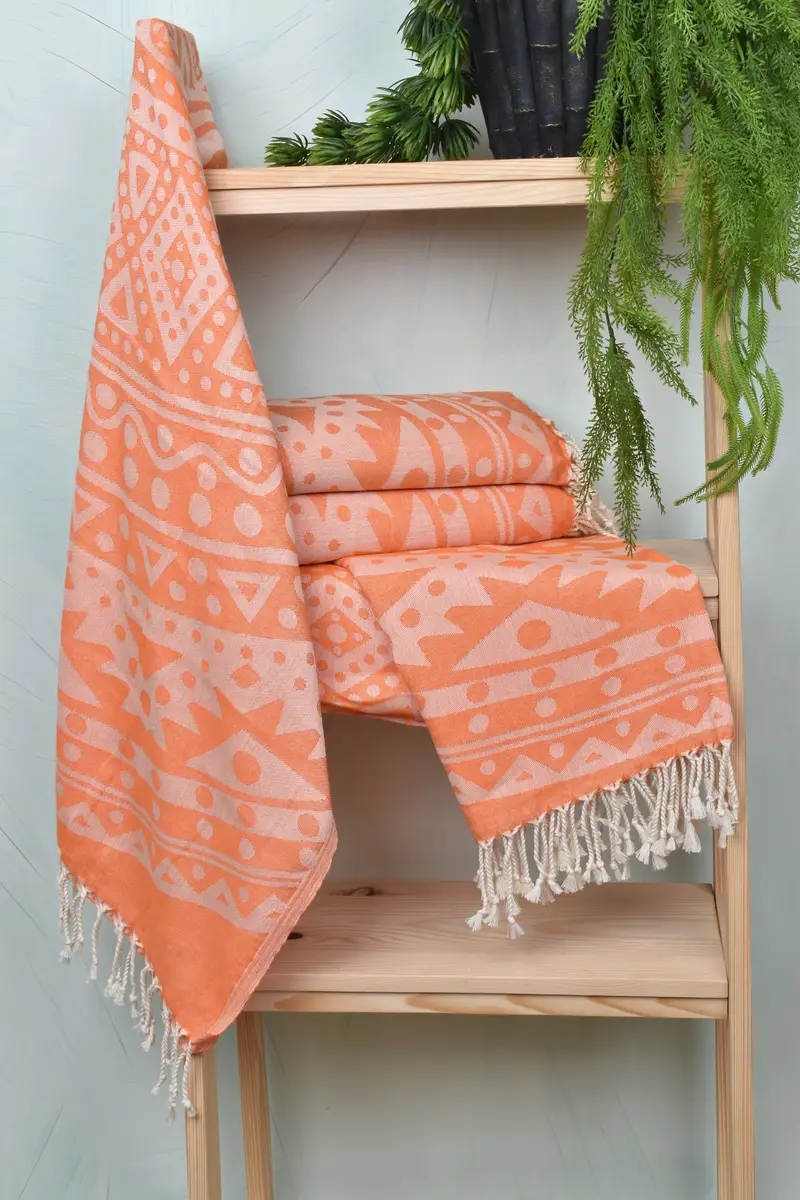Gift For Her, Family Gift, Yoga Towel, Peshtemal beach towel with unique design, Monogram Beach Towel, 70x40 Cotton Round Pattern Towel, Custom Gift - 7