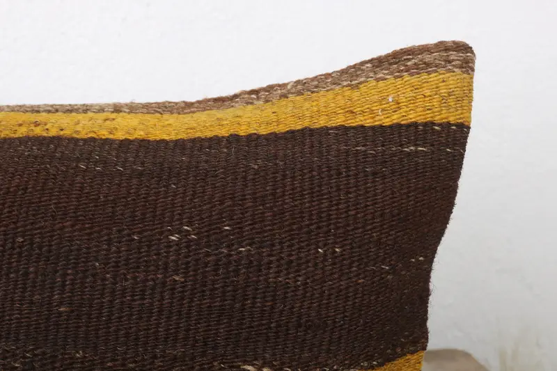 12x24 Brown Cushion Case, Chair Pillow Sham, Bed Pillow, Kilim Pillow Cover, Interior Designer Pillow, Boho Pillow Sham Cover, Pillow Sham - 5