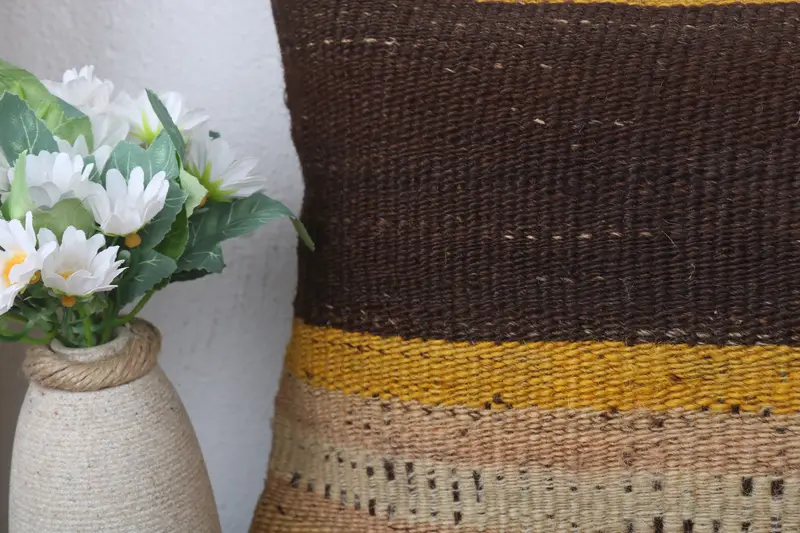 12x24 Brown Cushion Case, Chair Pillow Sham, Bed Pillow, Kilim Pillow Cover, Interior Designer Pillow, Boho Pillow Sham Cover, Pillow Sham - 3