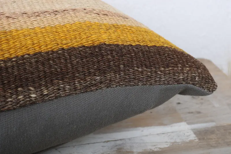 12x24 Brown Cushion Case, Chair Pillow Sham, Bed Pillow, Kilim Pillow Cover, Interior Designer Pillow, Boho Pillow Sham Cover, Pillow Sham - 6