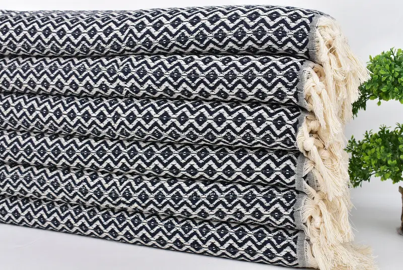 Turkish Hand Towel, Monogrammed Turkish Towel, Wedding Gift, Gym Towel, Personalized Kitchen Towel, Engagement Gift, 36x18 Cotton Diamond Towel - 3