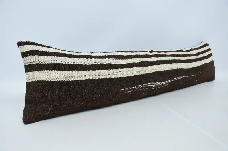 Boho Pillow, Antique Pillows, Pillow for Couch, Outdoor Throw Cushion, Cushion Cover, Pattern Throw Cushion Case, 12x48 Brown Pillow Case - 3