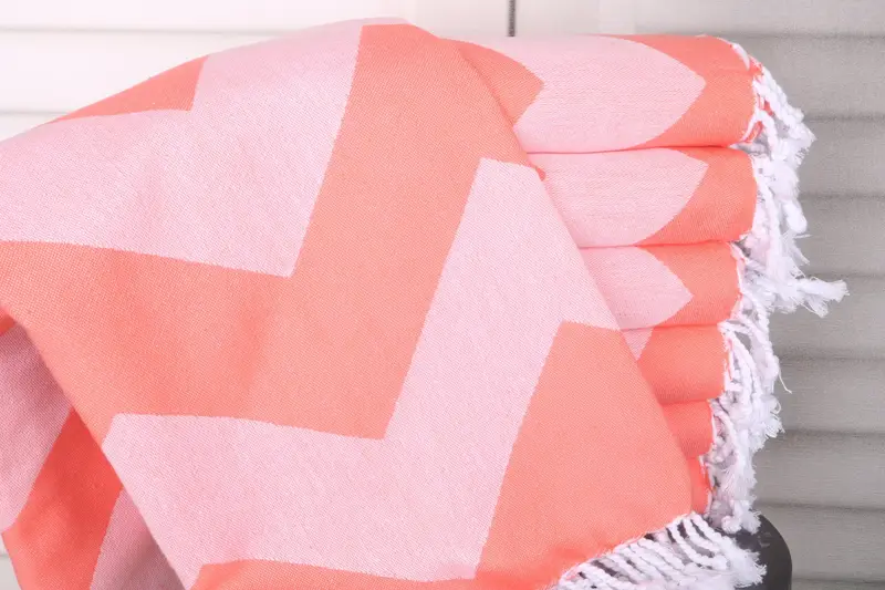 70x40 Cotton Zigzag Design Towel, Lightweight towel, Bath towel, Wedding Gifts Towel, Wedding Day Gift For Bride, Holiday Towel, Monogram Towels - 2