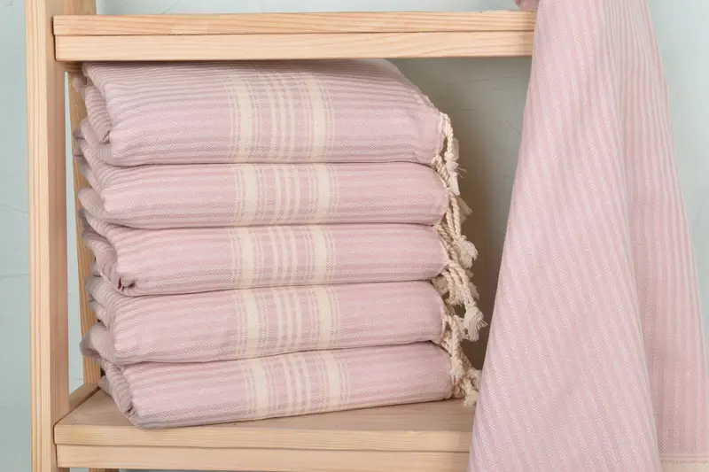 Turkish Towel USA, 68x38 Cotton Striped Towel, Quick-dry peshtemal, Embroidery Towels, Handwoven organic Turkish towel for spa, Thin towel - 2