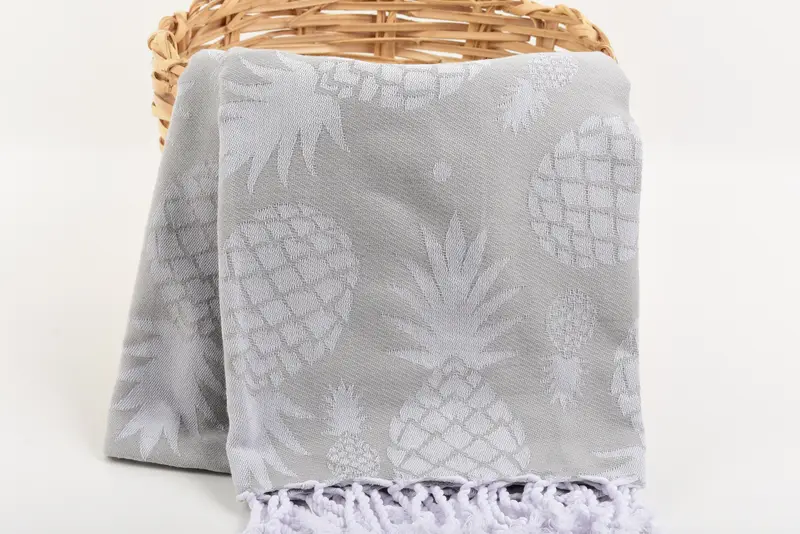 Bridesmaid Gifts, Beach Wedding Favor, 70x36 Cotton Pineapple Design Towel, Lightweight Turkish towel, Bachelorette Gifts, Bachelor Gift, Gym Towel - 5