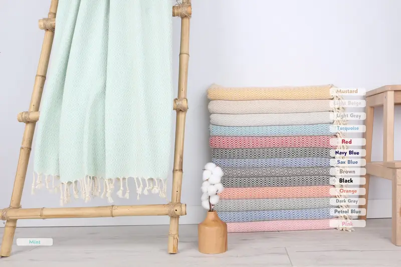 Bathroom Towels, Monogram Turkish Bath Towel, Wedding Gift, Boyfriend Christmas Gift, Monogram Kitchen Towel, 40x20 Cotton Diamond Towel