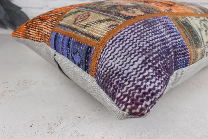 Aztec Cushion Case, Cushion Cover, Kilim Pillow, Gift Pillow, Aesthetic Pillow Case, 16x48 Orange Pillow Cover, Boho Throw Pillow, Boho Pillow - 6